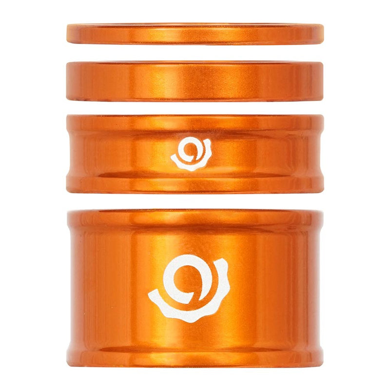 Load image into Gallery viewer, Industry Nine iRiX Headset Spacer Kit, 1-1/8'', Height: 2.5mm/5mm/10mm/20mm, Aluminum, Orange
