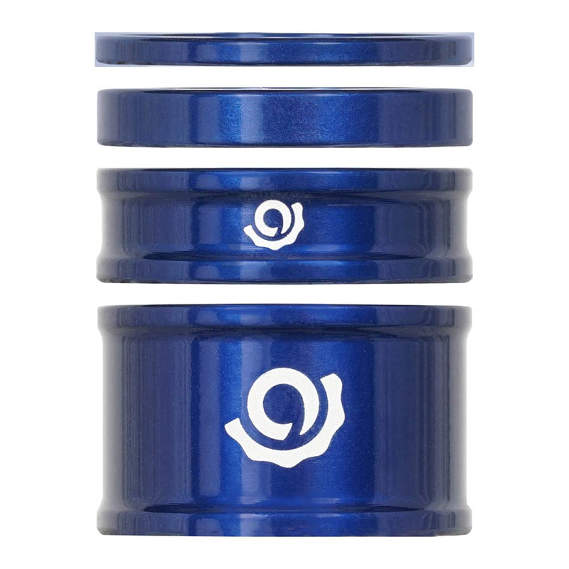 Load image into Gallery viewer, Industry Nine iRiX Headset Spacer Kit, 1-1/8'', Height: 2.5mm/5mm/10mm/20mm, Aluminum, Blue
