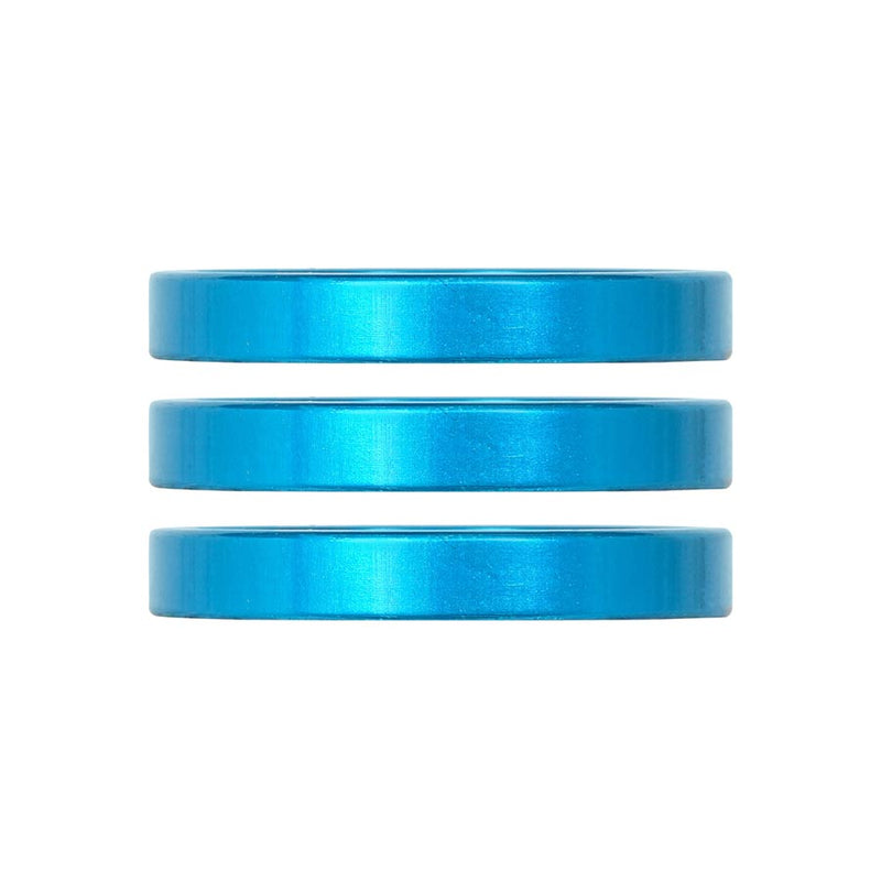 Load image into Gallery viewer, Industry Nine iRiX Headset Spacer, 1-1/8'', Height: 5mm, Aluminum, Turquoise, 3pcs
