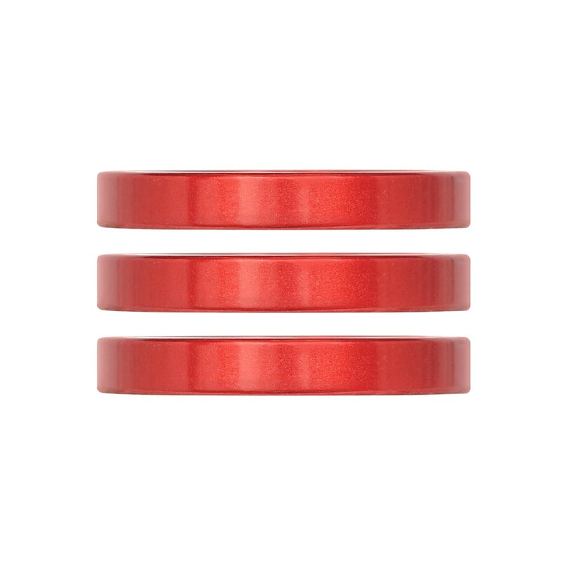 Load image into Gallery viewer, Industry Nine iRiX Headset Spacer, 1-1/8'', Height: 5mm, Aluminum, Red, 3pcs

