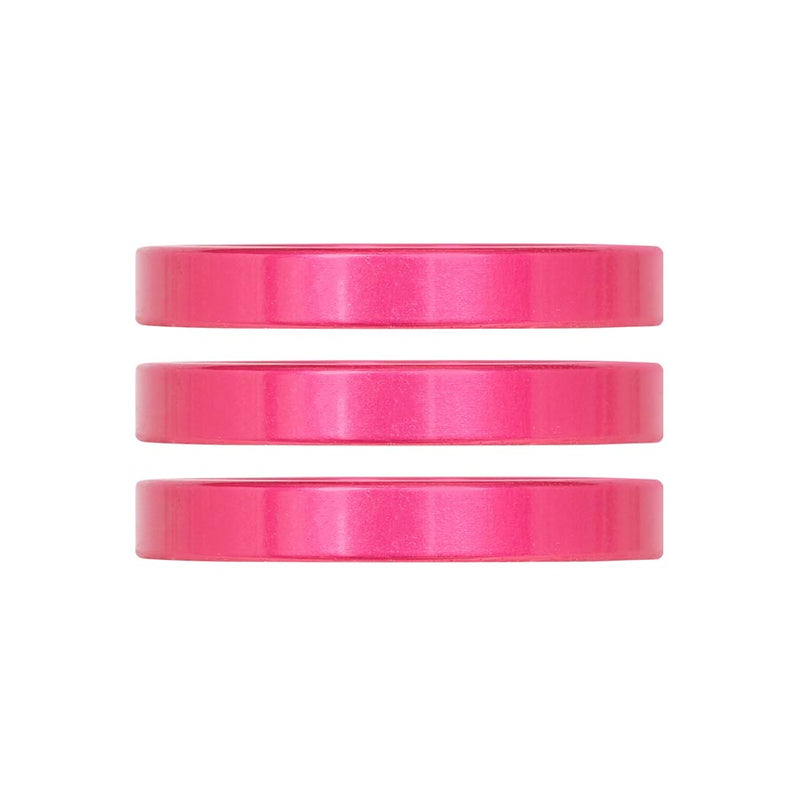Load image into Gallery viewer, Industry Nine iRiX Headset Spacer, 1-1/8'', Height: 5mm, Aluminum, Pink, 3pcs
