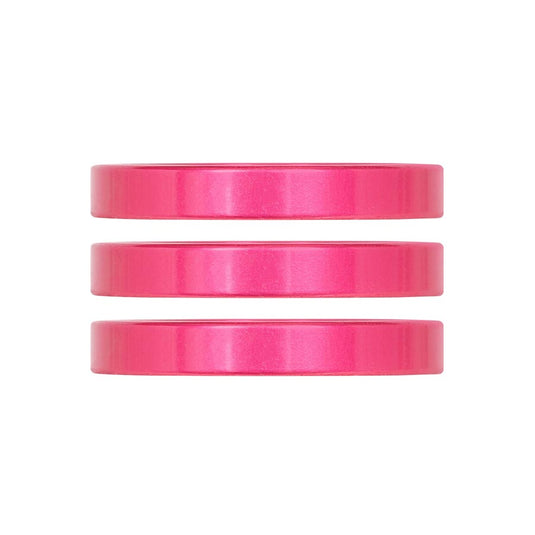 Industry Nine iRiX Headset Spacer, 1-1/8'', Height: 5mm, Aluminum, Pink, 3pcs