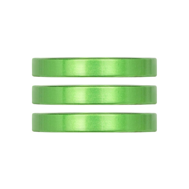 Load image into Gallery viewer, Industry Nine iRiX Headset Spacer, 1-1/8'', Height: 5mm, Aluminum, Lime, 3pcs
