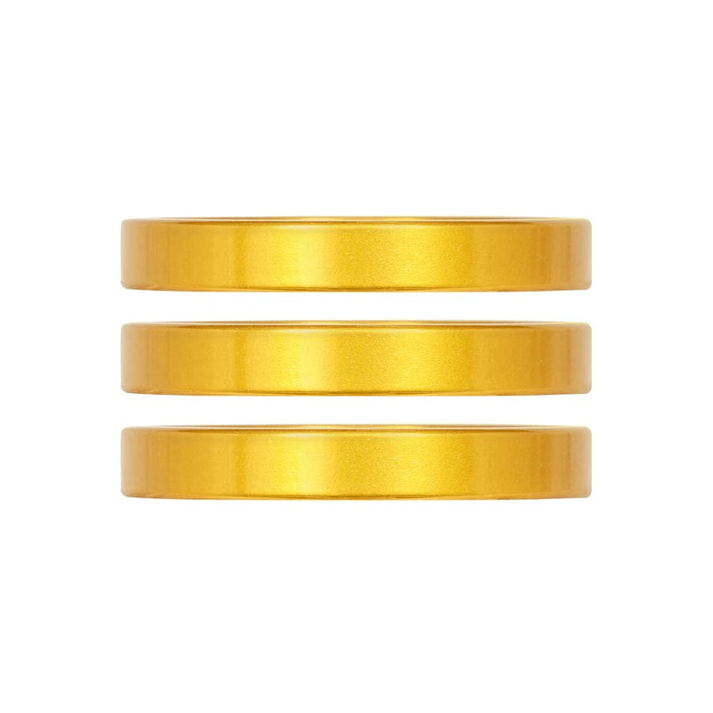 Load image into Gallery viewer, Industry Nine iRiX Headset Spacer, 1-1/8'', Height: 5mm, Aluminum, Gold, 3pcs
