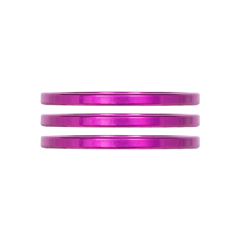 Load image into Gallery viewer, Industry Nine iRiX Headset Spacer, 1-1/8'', Height: 2.5mm, Aluminum, Purple, 3pcs
