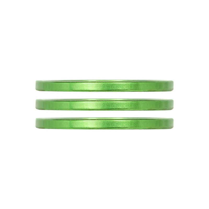 Load image into Gallery viewer, Industry Nine iRiX Headset Spacer, 1-1/8'', Height: 2.5mm, Aluminum, Lime, 3pcs
