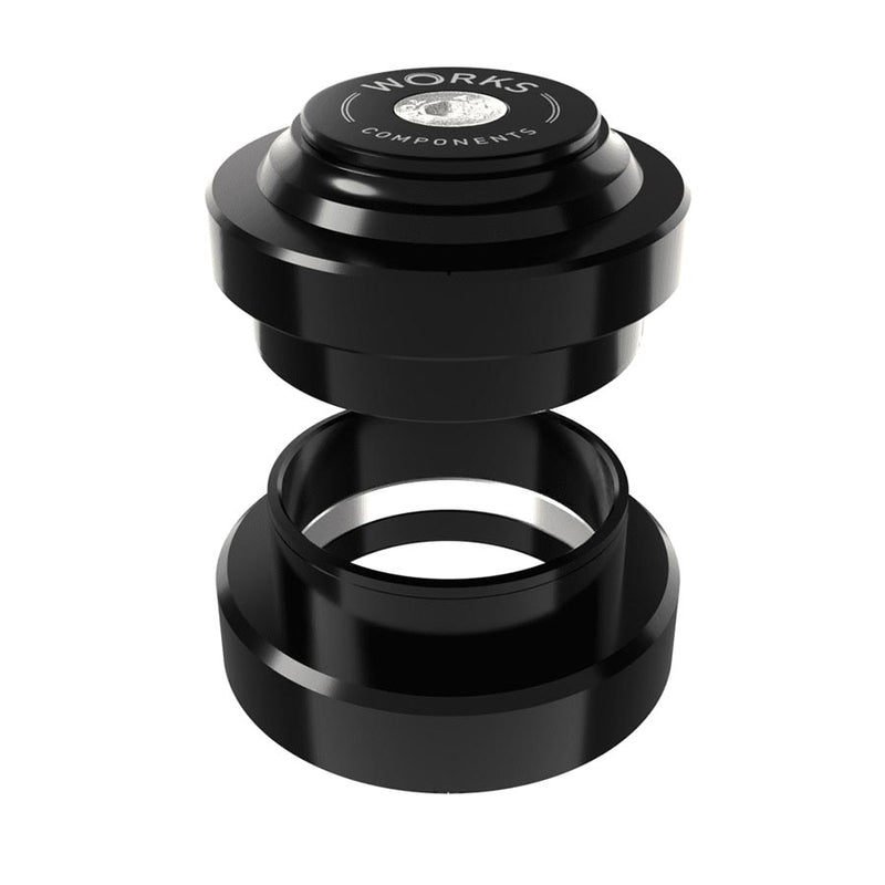 Load image into Gallery viewer, Works Components 1.0deg EC44-EC44 Angleset, Headset, : EC44/28.6 | EC44/40, External, Threadless, Complete, Black, Set 3
