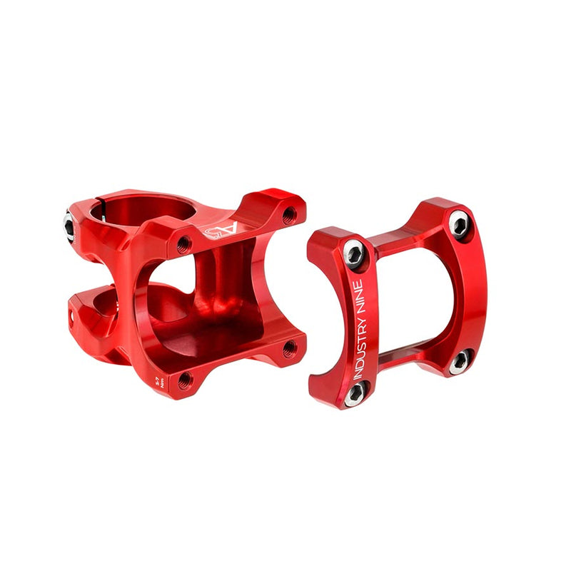 Load image into Gallery viewer, Industry Nine A318 Stem Diameter: 31.8mm, Length: 30mm, Steerer: 1-1/8'', 8°, Red
