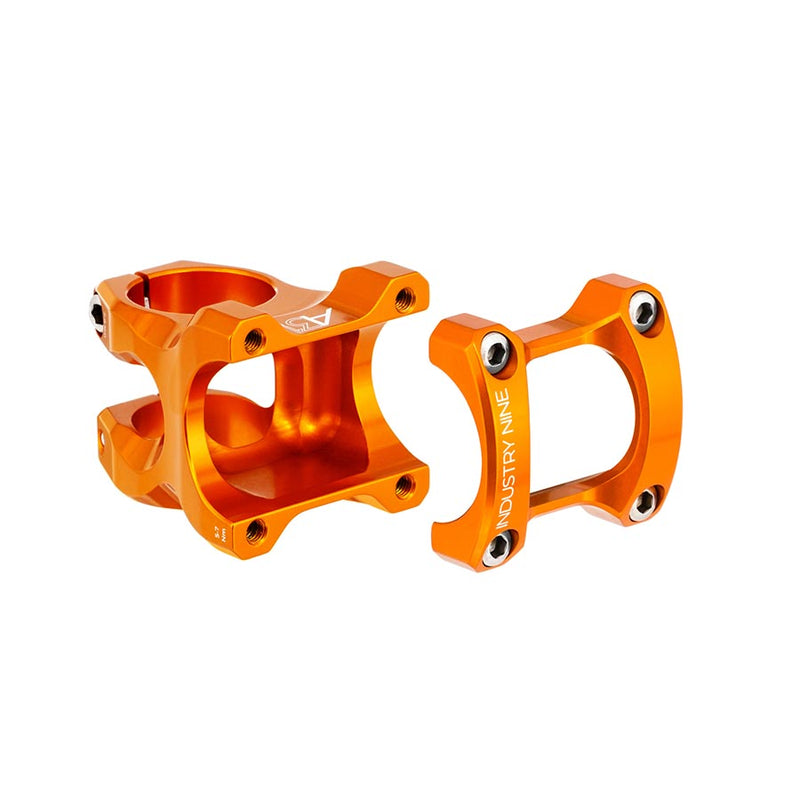 Load image into Gallery viewer, Industry Nine A318 Stem Diameter: 31.8mm, Length: 30mm, Steerer: 1-1/8'', 8°, Orange
