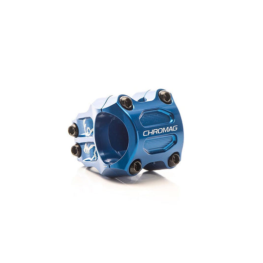 Chromag Riza Stem Diameter: 31.8mm, Length: 38mm, Steerer: 1-1/8'', 0°, Blue