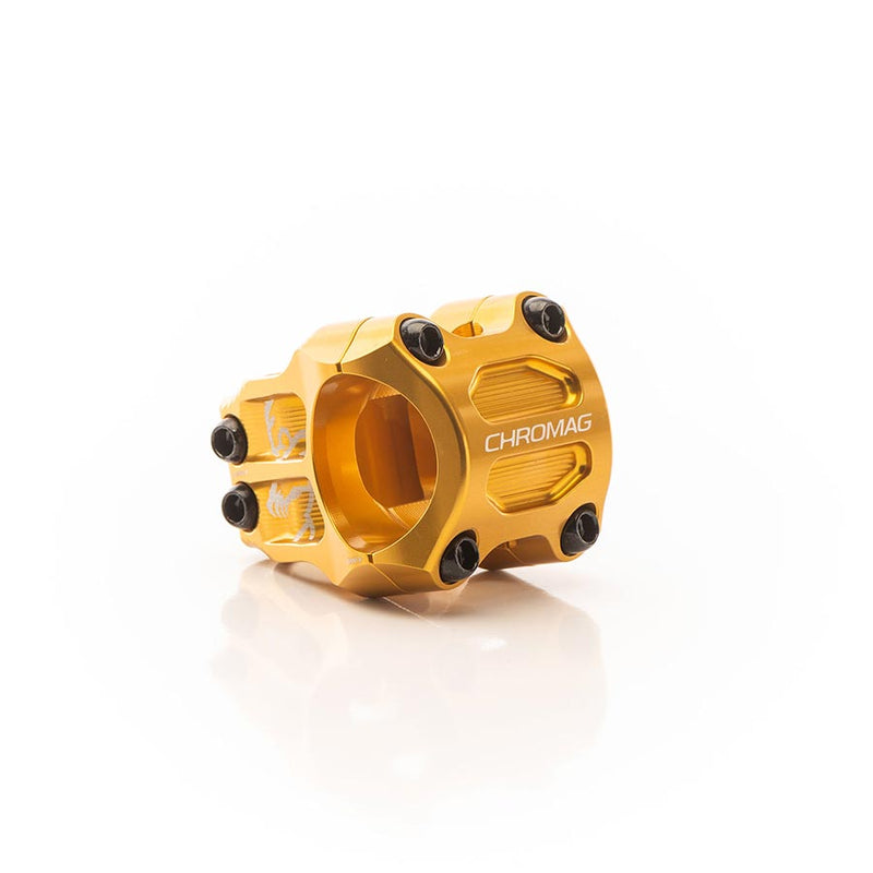 Load image into Gallery viewer, Chromag Riza Stem Diameter: 31.8mm, Length: 45mm, Steerer: 1-1/8'', 0°, Gold

