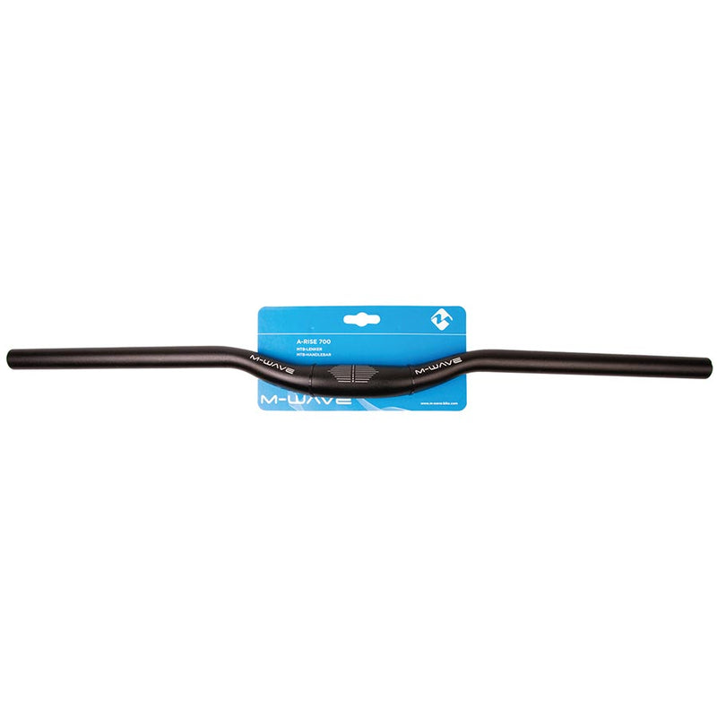 Load image into Gallery viewer, M-Wave A-Rise 700 MTB Handlebar, Diameter: 31.8mm, 700mm, Rise: 30mm, Black

