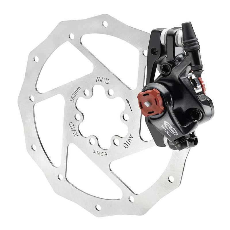 Load image into Gallery viewer, Avid BB7 MTB Mechanical Disc Brake Set 180mm Grey, Long-Pull, Post Mount, Sintered Pads, Pack of 2
