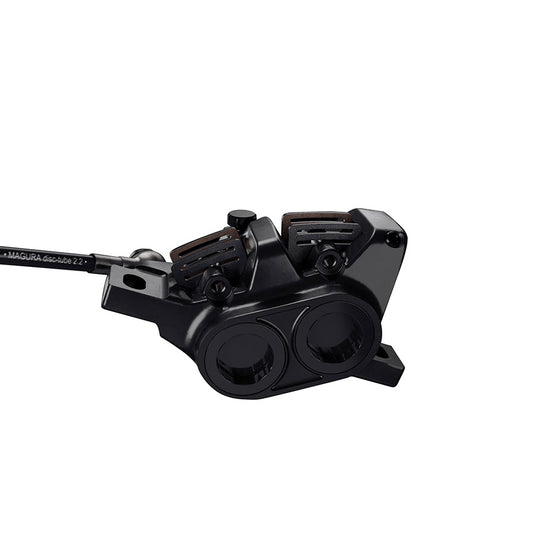 Magura Gustav Elite Disc Brake and Lever - Front or Rear, Post Mount, 4-Piston, Carbotecture Lever Blade, W/Higo Closer,