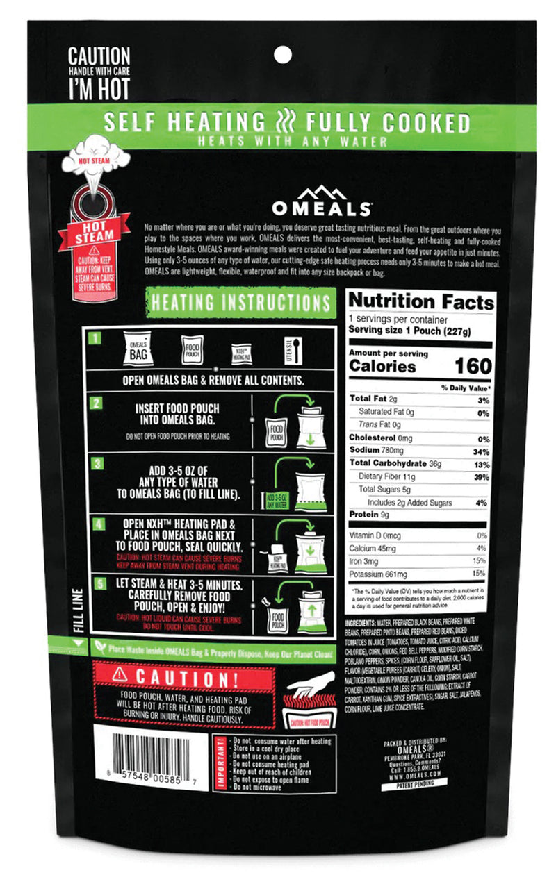 Load image into Gallery viewer, Omeals Homestyle Vegetarian Chili Dinner - Delicious and Convenient!
