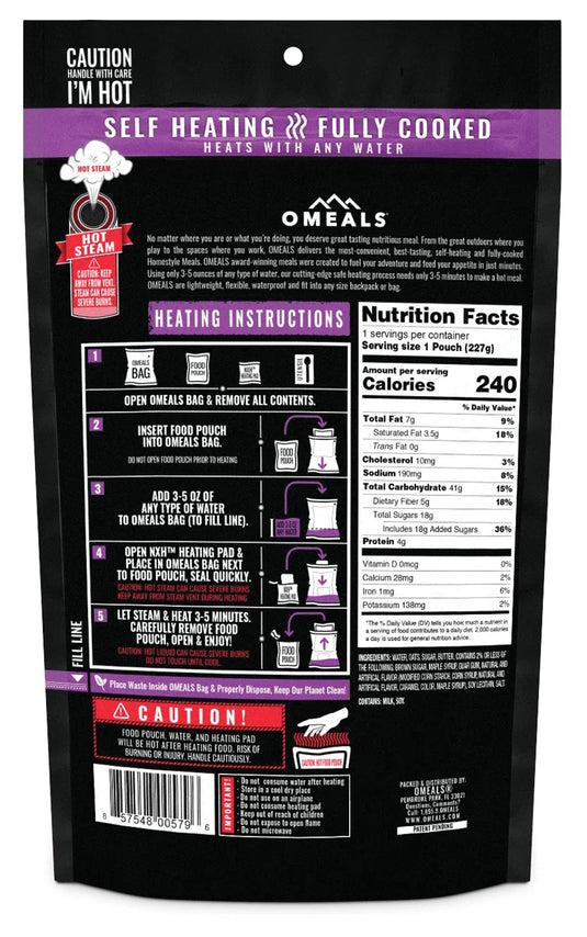Omeals Homestyle Breakfast: Maple Brown Sugar Oatmeal Meals - Delicious and Convenient!