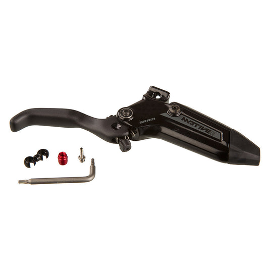 SRAM Motive Silver Disc Brake Lever Assembly - Aluminum Lever Blade, Gloss Biack, A1+