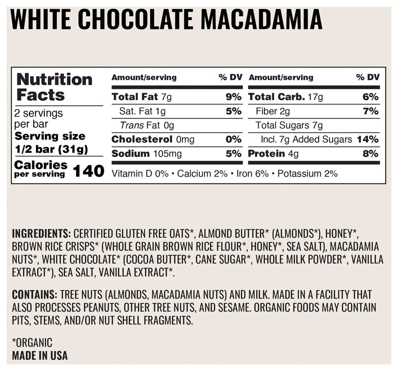 Load image into Gallery viewer, Kate's Real Food W Choc Mac: Indulgent and Nutritious Energy Bar Pack of  12

