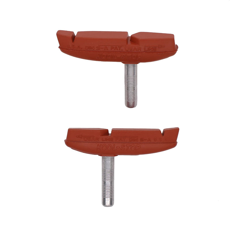 Load image into Gallery viewer, Kool Stop Eagle 2 Cantilever Brake Pads, Non-threaded posts, Salmon, Red, Pair
