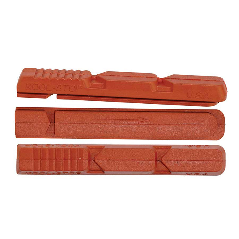 Load image into Gallery viewer, Kool-Stop V2 Linear Pull V Brake Pads Replacement Inserts Salmon Compound
