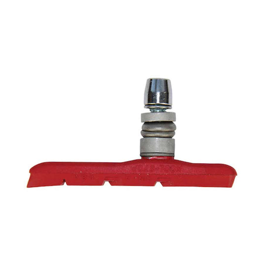 Kool-Stop Thinline V-Brake Pads One Piece Threaded Post for Linear Pull Red