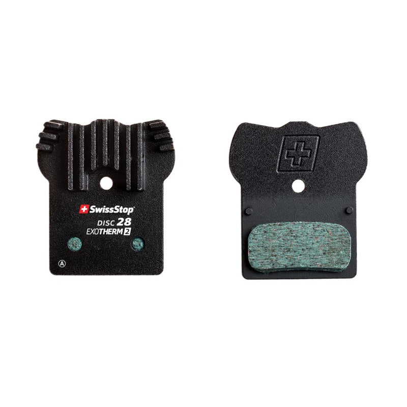 Load image into Gallery viewer, Shimano Compatible Exotherm2 28 Disc Brake Pads with Cooling Fins Durable Organic Material, Lightweight, High-Performance for M9000, M8100, M7100, G-Type, F-Type &amp; J-Type Calipers
