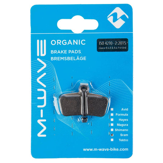 M-Wave Organic S3 Disc Brake Pads, Shape: SRAM Guide/G2, Organic