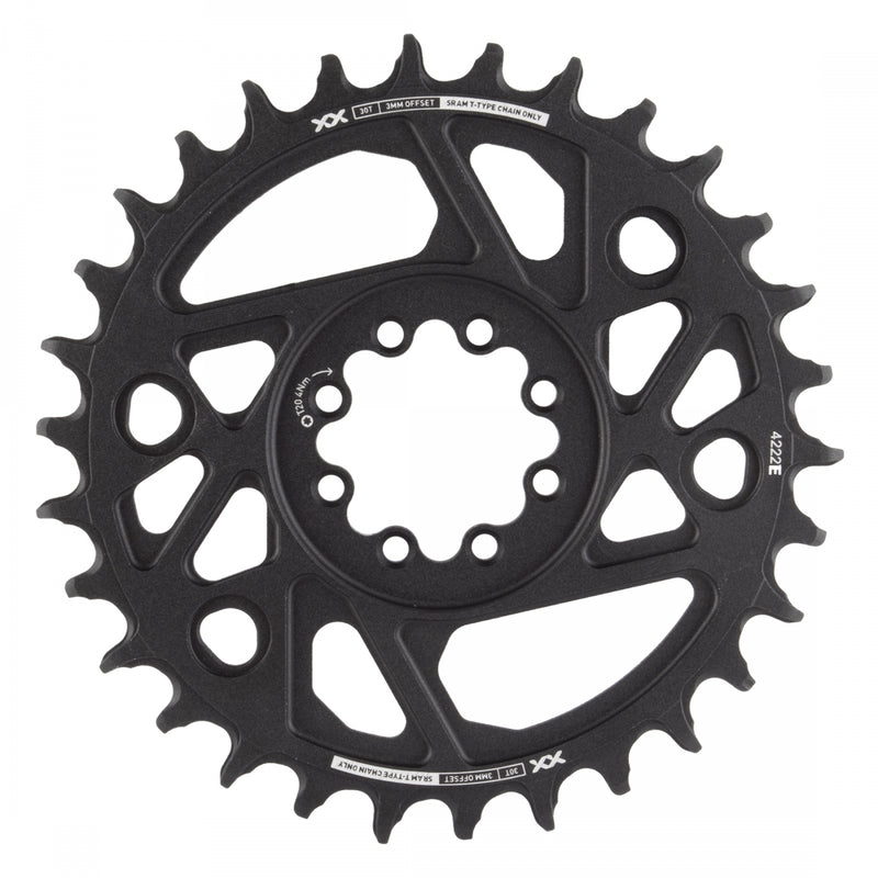 Load image into Gallery viewer, SRAM XX Eagle T-Type Direct Mount Chainring - 30t, 12-Speed, 8-Bolt Direct Mount, 3mm Offset, Aluminum, Black, D1

