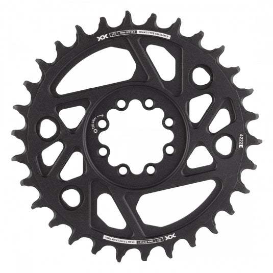 SRAM XX Eagle T-Type Direct Mount Chainring - 30t, 12-Speed, 8-Bolt Direct Mount, 3mm Offset, Aluminum, Black, D1