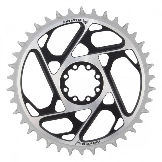SRAM XX SL Eagle T-Type Direct Mount Chainring - 38t, 12-Speed, 8-Bolt Direct Mount, 0mm Offset, Aluminum, Black/Silver,