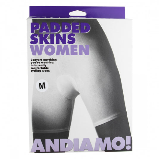 Andiamo Padded Skins Short Liner - Black, Medium, Women's