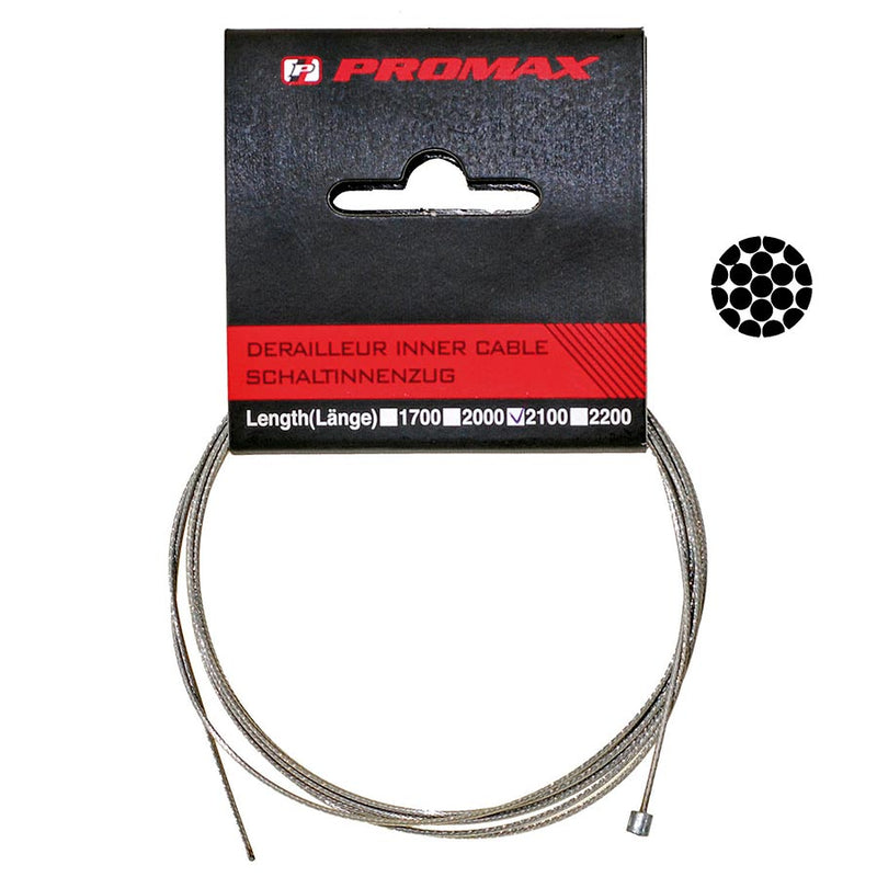 Load image into Gallery viewer, Promax 1.1mm Shift Shifter Cable, 1.1mm, 2100mm, Stainless Steel, Shimano/SRAM, Unit
