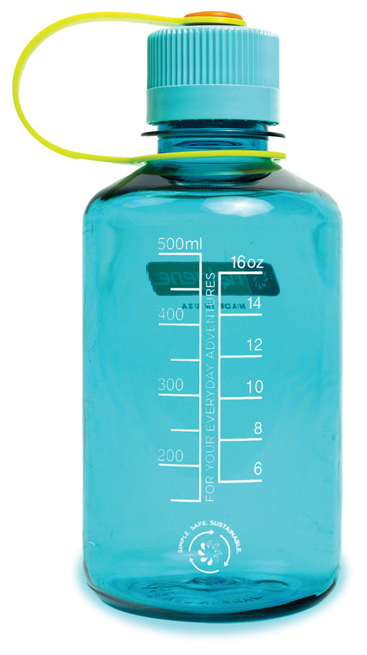 Nalgene Narrow Mouth 16oz Sustain Water Bottle in Cerulean Blue