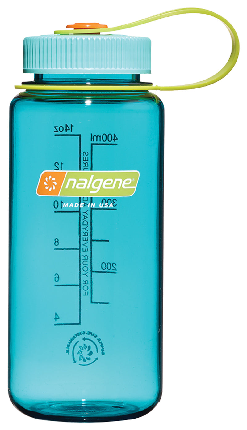 Load image into Gallery viewer, Nalgene Wide Mouth 16oz Sustain Water Bottle in Cerulean Blue
