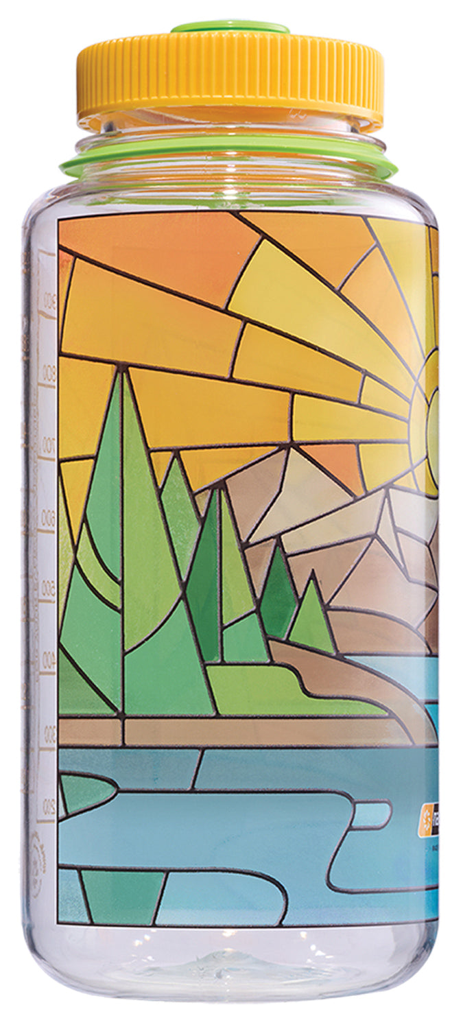 Load image into Gallery viewer, Nalgene 32oz Sustain Stained Glass River Sustain Water Bottle
