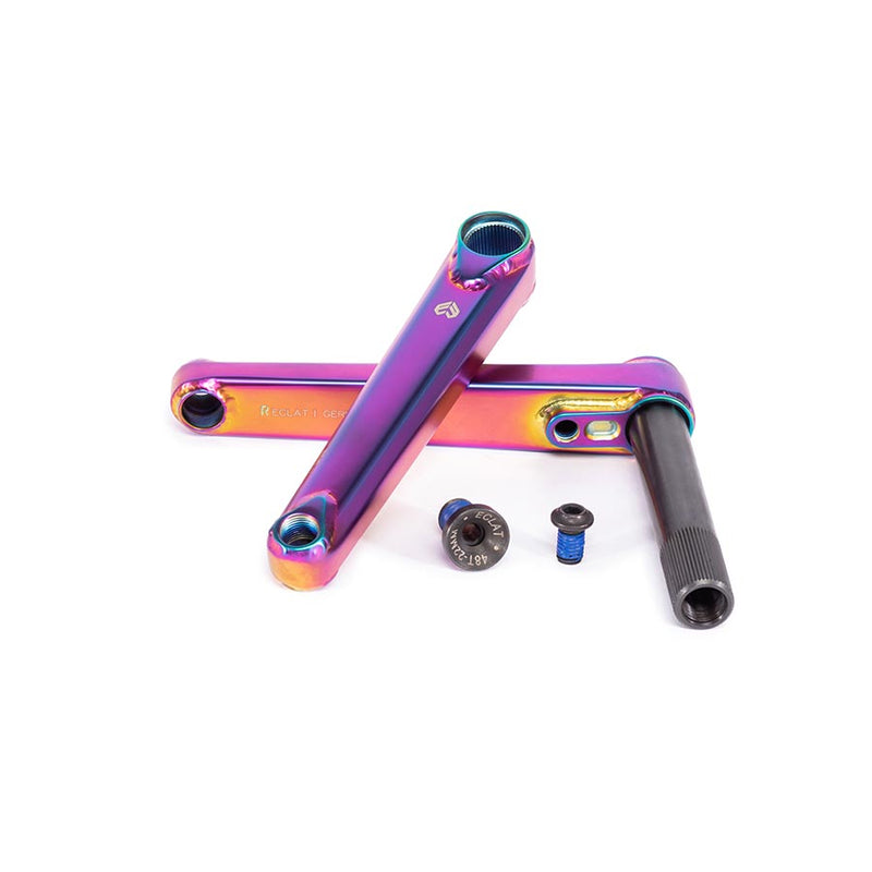 Load image into Gallery viewer, Eclat Spire Crankset Spindle: 22mm, 22mm, 160mm, Black, BMX, Set
