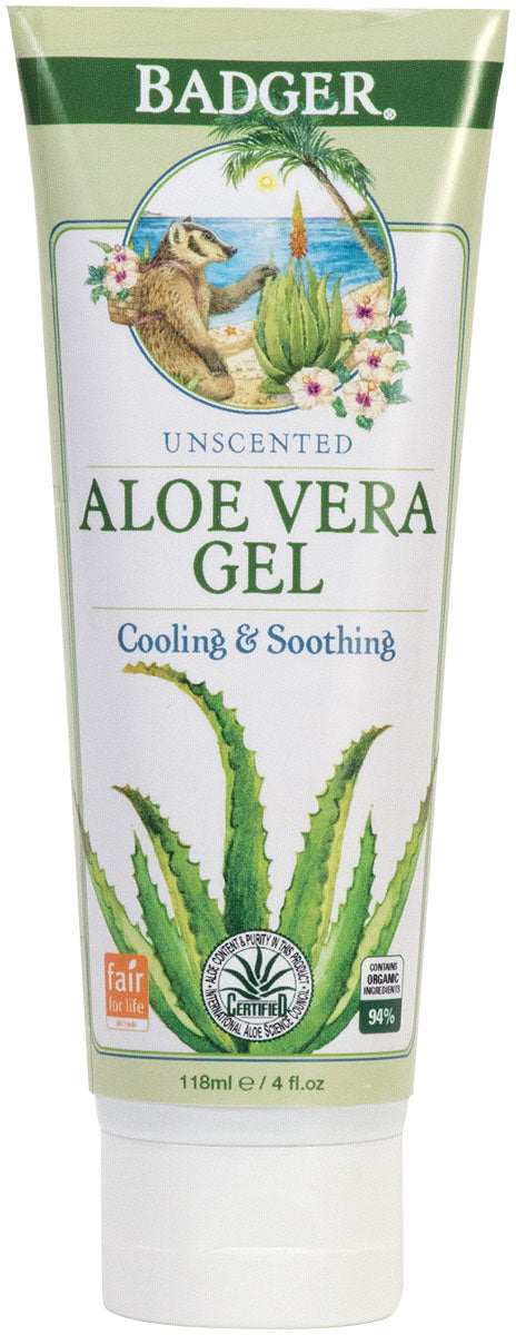 Badger Badger Aloe Vera Gel - Soothing 4 Oz. Gel for Skin Care