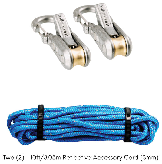Rollercam Rope Roller 2-Pack with Paracord - Ultimate Gear for Smooth and Secure Rope Management