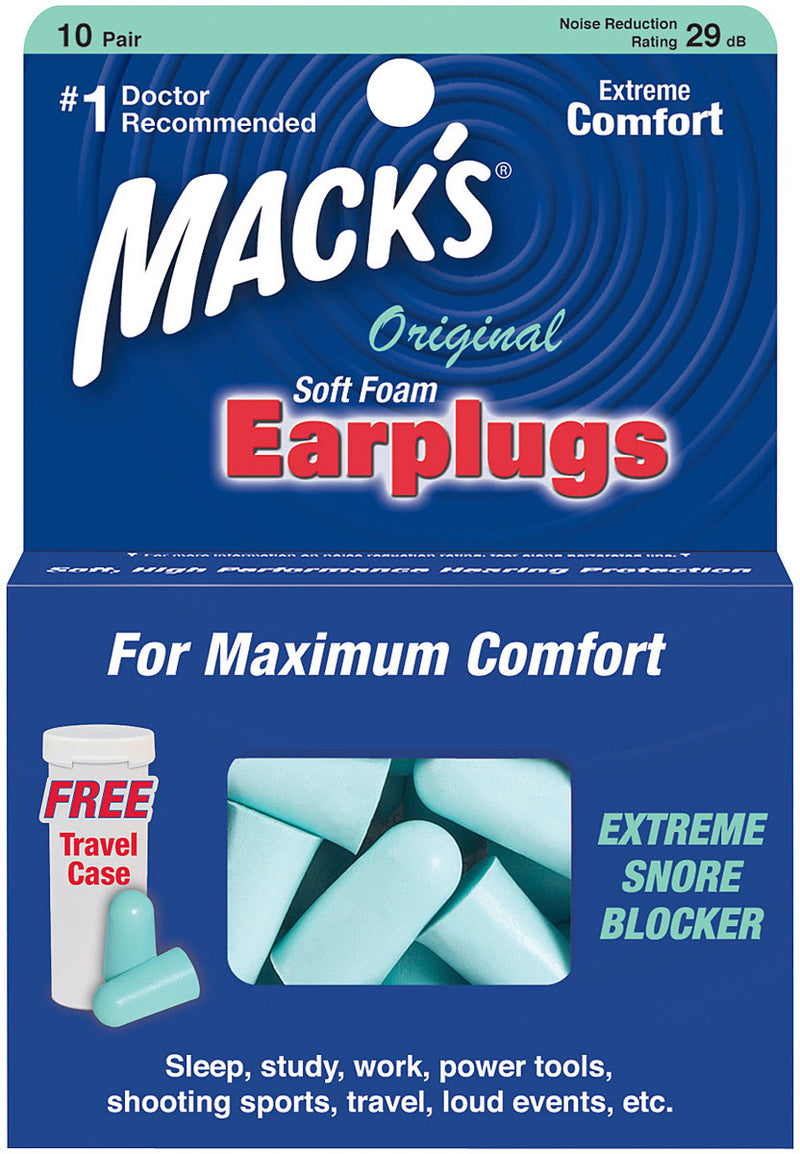 Load image into Gallery viewer, Mack's Original &amp; Slim Fit Soft Foam Earplugs - 10 Pairs for Peaceful Sleep
