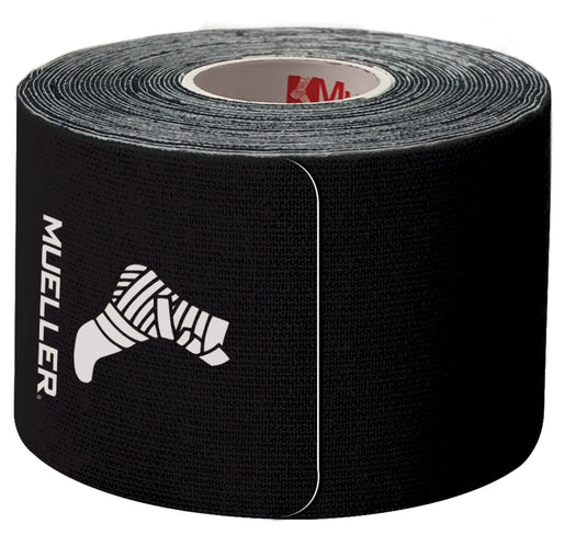 Mueller Kt Tape Pre-cut Roll in Black - Support and Relief for Active Lifestyles