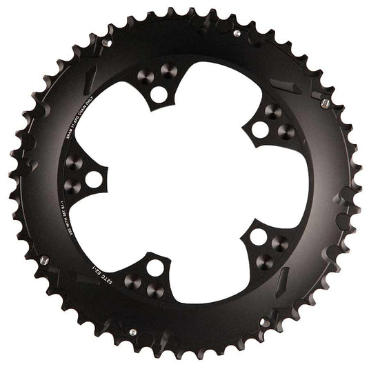 SRAM Chainring 52t 110 BCD 11-Speed Aluminum Blk w/ Silver Use with 36 or 38T