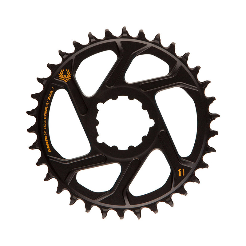 Load image into Gallery viewer, SRAM X-Sync 2 Eagle Chainring 34t Direct Mount 10/11/12-Speed Aluminum Black
