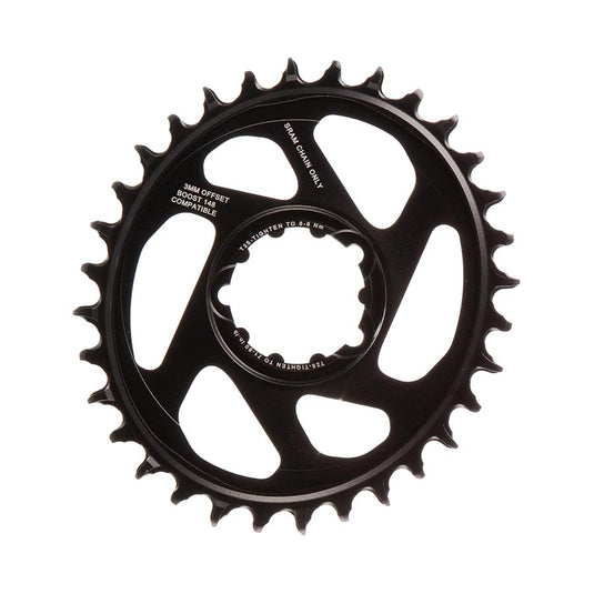 SRAM X-Sync 2 Eagle Chainring 32t SRAM Direct Mount Oval 12-Speed Aluminum Black
