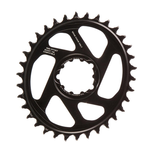 SRAM X-Sync 2 Eagle Chainring 34t SRAM Direct Mount Oval 12-Speed Aluminum Black