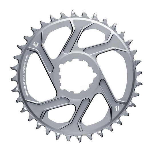 SRAM X-SYNC 2 X01 Eagle Polar Grey, Chainring, Teeth: 34, Speed: 12, BCD: Direct Mount, Single, Alloy, Offset 6mm, Grey