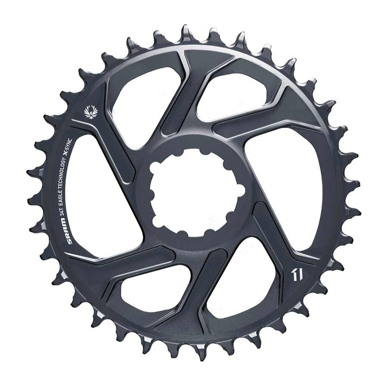Load image into Gallery viewer, SRAM-Chainring-34t-Direct-Mount-SRAM-3-Bolt-3-Bolt-DM-6mm-Offset-CNRG1719-Bicycle-Chainring
