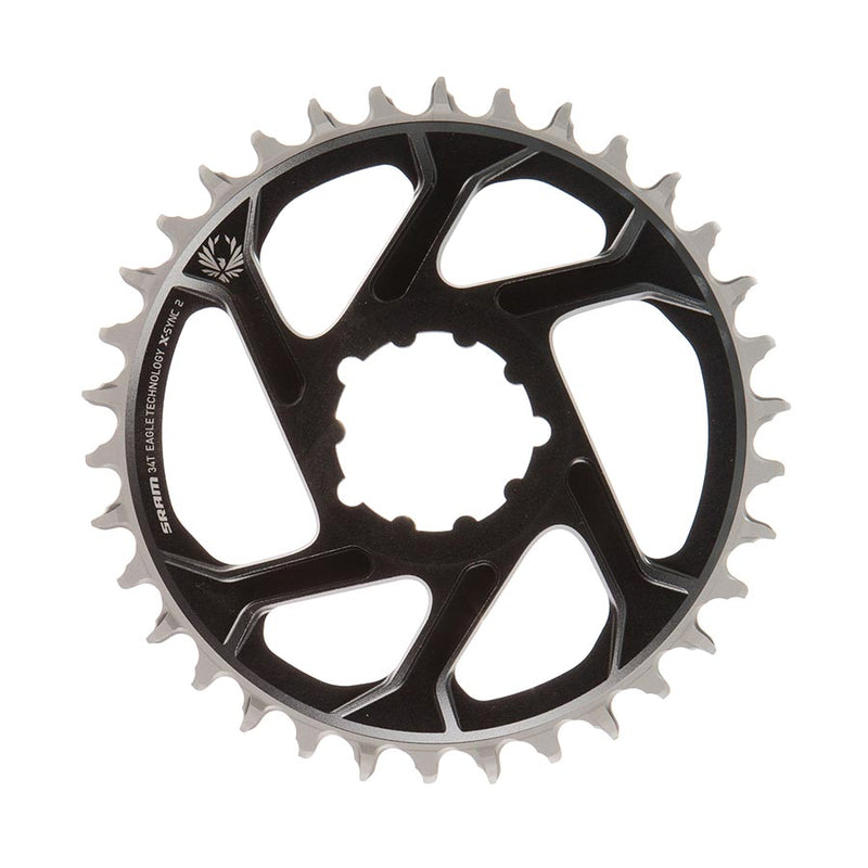 Load image into Gallery viewer, SRAM Eagle Chainring Teeth: 34, Speed: 11/12, BCD: Direct Mount, Aluminum, Lunar/Polar Grey, 6mm
