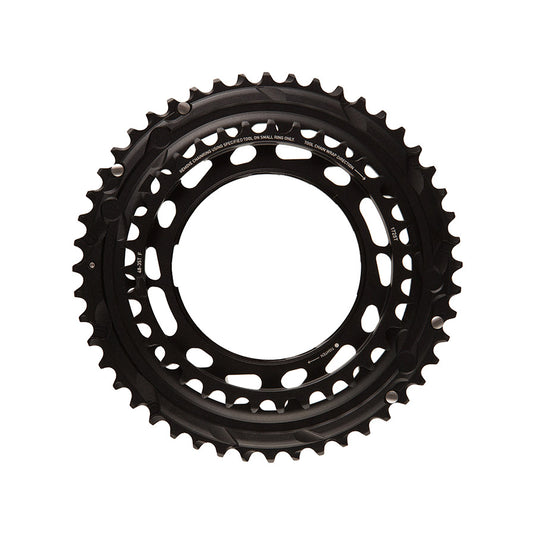 SRAM Force 2x Thread Mount Chainring - 48/35t, 12-Speed, Thread Mount (For Force E1 AXS PM Spider), Black, E1