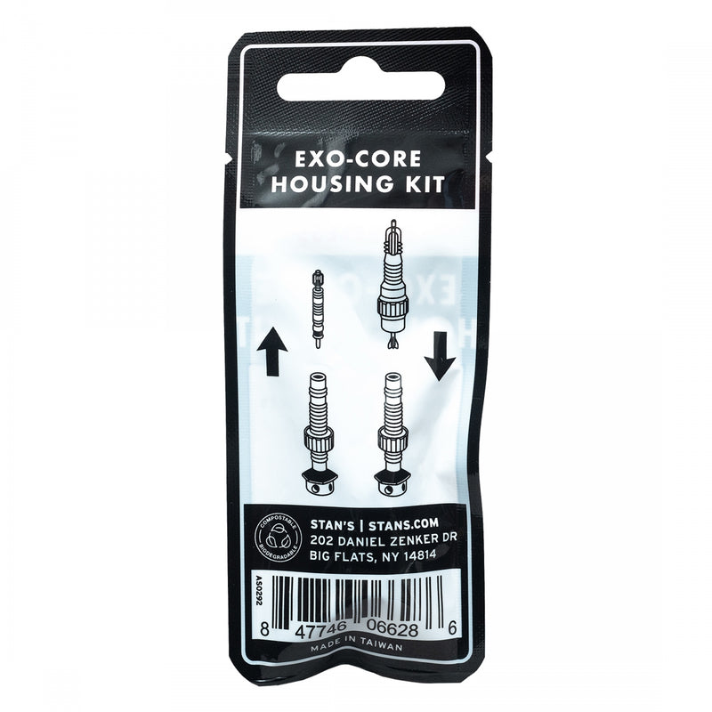 Load image into Gallery viewer, Stan's Tubeless Exo-Core Valve Stem Housing Kit - Alloy, Black, Fits Universal+ Valves, Pair
