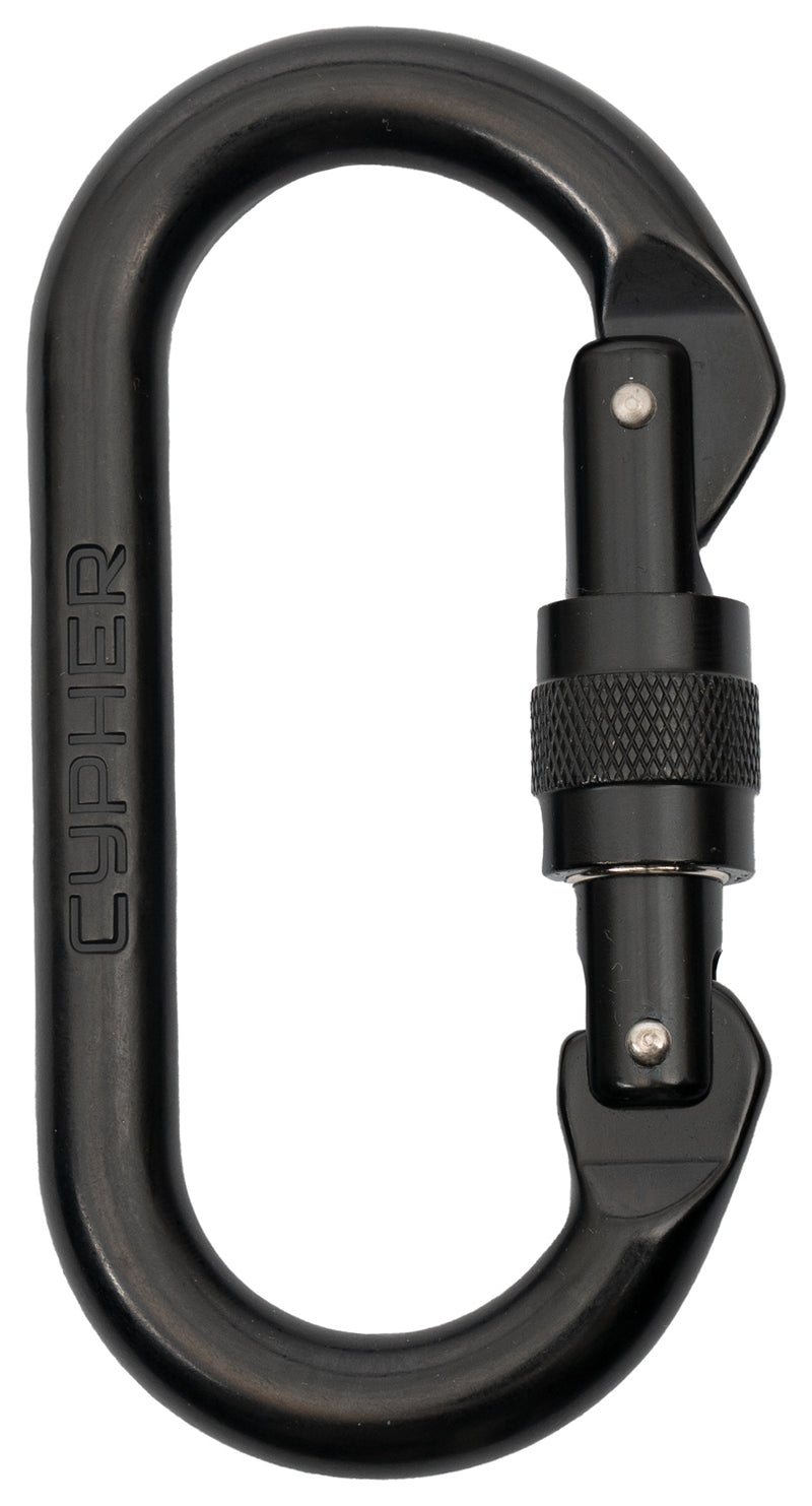 Load image into Gallery viewer, Cypher Liberty Mountain Oval Carabiners - Set of 2 Black Oval Carabiners
